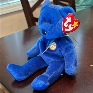 Ty Blue Plush Stuffed Animal Bear